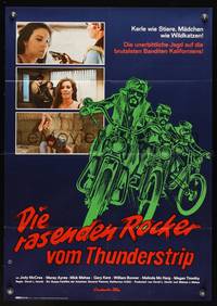 9j280 GIRLS FROM THUNDER STRIP German '72 sexy bootleggers, artwork of bikers!