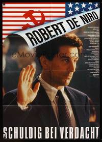 9j292 GUILTY BY SUSPICION German '91 Annette Bening, great close-up of Robert De Niro