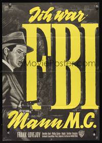 9j305 I WAS A COMMUNIST FOR THE FBI German '64 Frank Lovejoy, red scare film noir!
