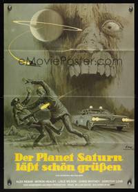 9j307 INCREDIBLE MELTING MAN German '77 AIP, great K. Dill artwork of horrible monster & police!