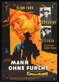 9j319 JUBAL German R61 cowboys Glenn Ford, Ernest Borgnine & Rod Steiger, cool artwork!
