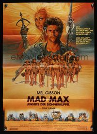 9j340 MAD MAX BEYOND THUNDERDOME German '85 art of Mel Gibson & Tina Turner by Richard Amsel!