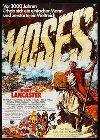 9j358 MOSES German '76 great art of Burt Lancaster in the title role!