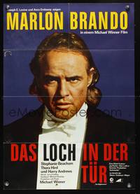 9j366 NIGHTCOMERS German '72 close-up of creepy Marlon Brando, Michael Winner English horror!