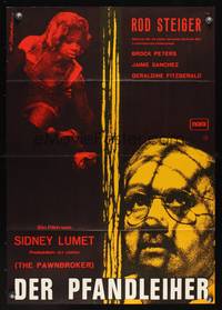 9j378 PAWNBROKER German '67 Scharl art of Rod Steiger, directed by Sidney Lumet!