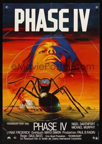 9j380 PHASE IV German '77 wild sci-fi art of giant ant, directed by Saul Bass!