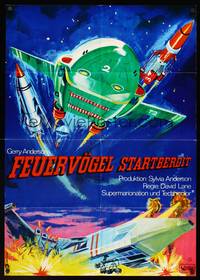 9j439 THUNDERBIRDS ARE GO German '71 marionette puppets, really cool sci-fi action artwork!