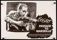 9j011 PASSAGE TO MARSEILLE German 16x23 '77 great images of Humphrey Bogart & Michele Morgan!
