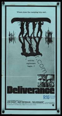 9j685 DELIVERANCE New Zealand daybill '72 Jon Voight, Burt Reynolds, Ned Beatty, Boorman classic!