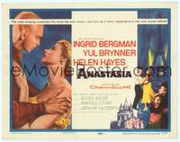 9k006 ANASTASIA TC '56 great romantic close up of Ingrid Bergman & Yul Brynner!