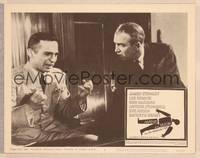 9k157 ANATOMY OF A MURDER LC #7 '59 close up of James Stewart interrogating Ben Gazzara on stand!