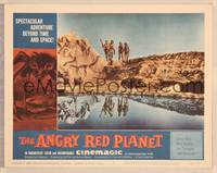 9k159 ANGRY RED PLANET LC #2 '60 four soldiers standing by pool of water on strange planet!