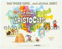 9k009 ARISTOCATS TC '71 Walt Disney feline jazz musical cartoon, great colorful image!