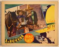 9k171 BEAU BANDIT LC '30 great close up of cowboy Rod La Rocque in sombrero by horse!