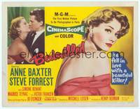 9k013 BEDEVILLED TC '55 Steve Forrest fell in love with beautiful blue-eyed killer Anne Baxter!