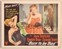 9k181 BORN TO BE BAD LC #6 '50 Nicholas Ray, Robert Ryan watches bad Joan Fontaine on phone!