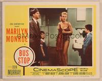 9k185 BUS STOP LC #4 '56 sexy showgirl Marilyn Monroe scares family in bathroom!
