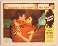 9k188 CAPE FEAR LC #2 '62 Gregory Peck hugs Polly Bergen after she is attacked!