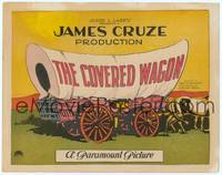 9k024 COVERED WAGON TC '23 James Cruze, cool artwork litho of wagon on the Oregon Trail!