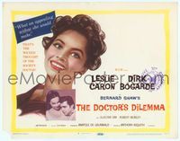 9k032 DOCTOR'S DILEMMA TC '59 Dirk Bogarde thinks Leslie Caron would be an appealing widow!