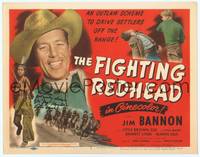 9k038 FIGHTING REDHEAD signed TC '49 by Indian boy Don 'Jug' Reynolds & Jim Bannon as Red Ryder!