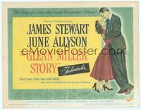 9k044 GLENN MILLER STORY TC '54 full-length art of James Stewart in the title role & June Allyson!