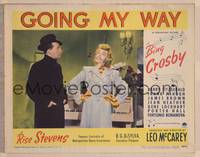 9k263 GOING MY WAY LC #2 '44 Rise Stevens puts rose in her mouth for priest Bing Crosby!