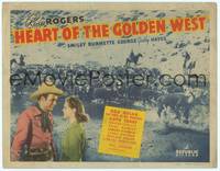 9k049 HEART OF THE GOLDEN WEST TC '42 cool image of Roy Rogers herding cattle + with Ruth Terry!