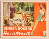 9k272 HEARTBEAT LC '46 Jean-Pierre Aumont watches pretty Ginger Rogers at dining table!
