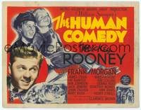 9k053 HUMAN COMEDY TC '43 artwork of Mickey Rooney & Butch Jenkins, from William Saroyan story!