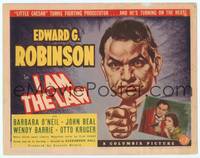 9k055 I AM THE LAW TC '38 Edward G. Robinson turns fighting prosecutor & he's turning on the heat!