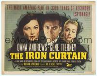 9k062 IRON CURTAIN TC '48 close portraits of Dana Andrews, sexy Gene Tierney & June Havoc!