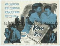 9k068 KINGS ROW TC R56 Ann Sheridan holds Ronald Reagan who asks Where's the rest of me!
