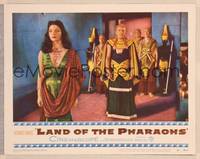 9k312 LAND OF THE PHARAOHS LC #8 '55 sexy Egyptian Joan Collins with Jack Hawkins in palace!