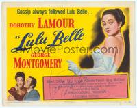 9k075 LULU BELLE signed TC '48 by George Montgomery, great art of sexy Dorothy Lamour!