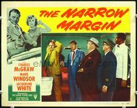 9k347 NARROW MARGIN LC #8 '53 Richard Fleischer classic film noir, Charles McGraw catches bad guy!