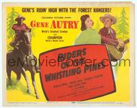 9k102 RIDERS OF THE WHISTLING PINES TC '49 Gene Autry plays guitar for Patricia White, Champion!
