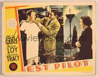 9k458 TEST PILOT LC '38 Clark Gable, Spencer Tracy & saleslady laughing at lame joke!