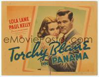 9k127 TORCHY BLANE IN PANAMA TC '38 great romantic close up of pretty Lola Lane & Paul Kelly!