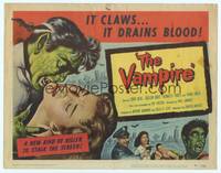 9k134 VAMPIRE TC '57 John Beal, it claws, it drains blood, cool art of monster & victim!