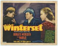 9k145 WINTERSET TC '36 art of Burgess Meredith & pretty Margo, from Maxwell Anderson's play!