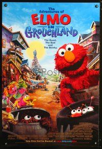 9m192 ELMO IN GROUCHLAND DS 1sh '99 Sesame Street Muppets, the good, the bad & the stinky!