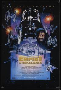 9m194 EMPIRE STRIKES BACK style C advance 1sh R97 George Lucas sci-fi classic, cool art by Struzan!