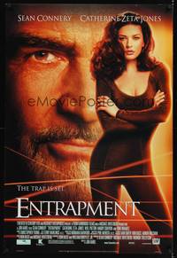 9m196 ENTRAPMENT style A DS 1sh '99 close up Sean Connery & full-length sexy Catherine Zeta-Jones!