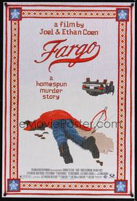 9m205 FARGO 1sh '96 a homespun murder story from the Coen Brothers, great image!