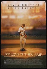 9m218 FOR LOVE OF THE GAME DS 1sh '99 Sam Raimi, great image of baseball pitcher Kevin Costner!