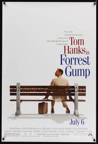 9m220 FORREST GUMP advance 1sh '94 Tom Hanks sits on bench, Robert Zemeckis classic!