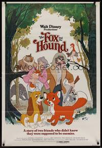9m222 FOX & THE HOUND 1sh '81 two friends who didn't know they were supposed to be enemies!