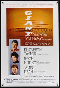 9m235 GIANT DS 1sh R05 James Dean, Elizabeth Taylor, Rock Hudson, directed by George Stevens!
