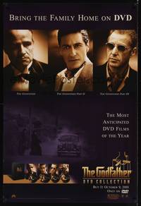 9m244 GODFATHER DVD COLLECTION video 1sh '01 Godfather trilogy, bring the family home on DVD!